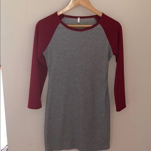 Long sleeve ribbed dress